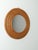 Wood Vintage Riviera Round Mirror in Curved Canes and Rattan Core Braids, Italy, 1970s For Sale - Image 7 of 10