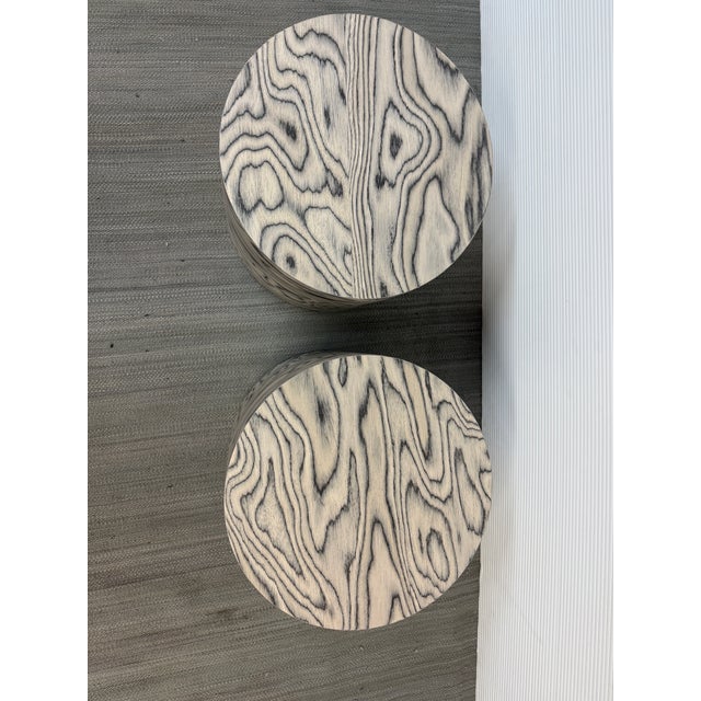 Cream Ettore Sottsass Zebra Cocktail Side Tables, Pair For Sale - Image 8 of 12