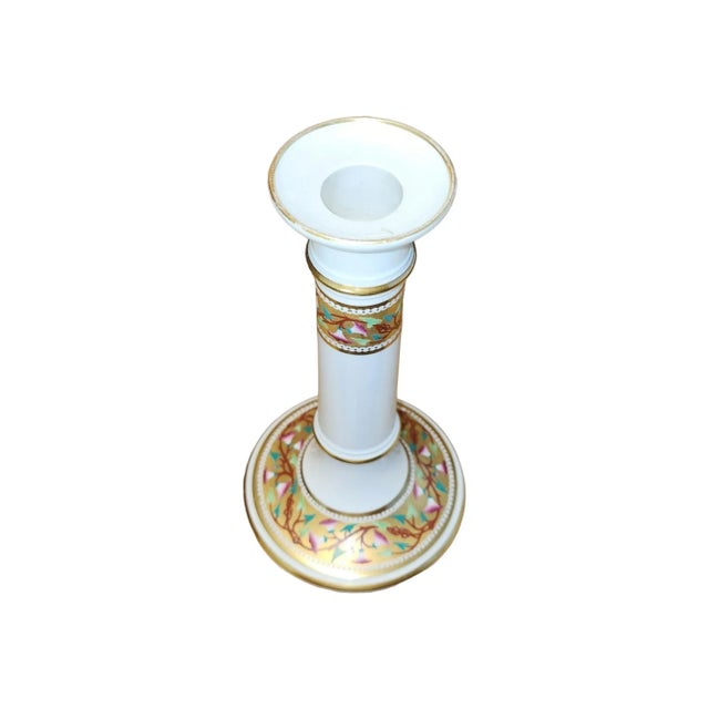 Victorian 1864 Minton Porcelain Candlestick For Sale - Image 3 of 5