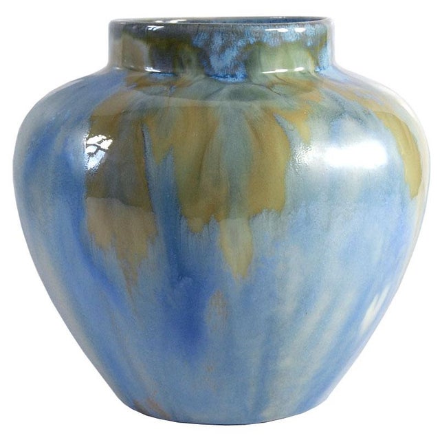 Glazed Ceramic Vase from Faïencerie De Thulin, 1930s For Sale - Image 11 of 11
