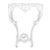 Rococo Marble Top White Carved Wood Wall Mount Console For Sale - Image 4 of 4