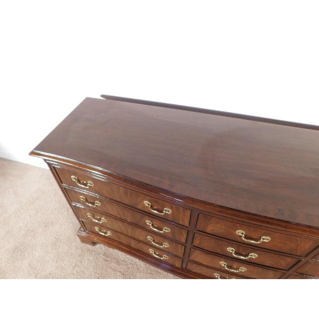 Drexel Flame Mahogany Serpentine 12-Drawer Chippendale Chest Dresser For Sale In South Bend - Image 6 of 17