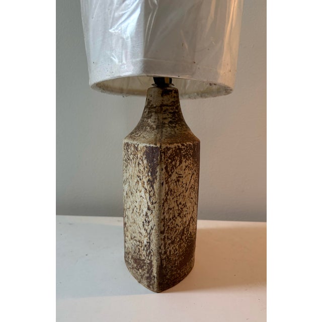 Soholm Pottery Haico Nietzsche Table Lamp for Søholm, Stoneware, Custom Shade, Denmark, 1960s For Sale - Image 4 of 7