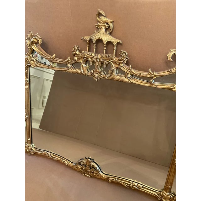 Vintage Friedman Brothers Gilt Pagoda Chinoiserie Wall Mirror For Sale - Image 14 of 15