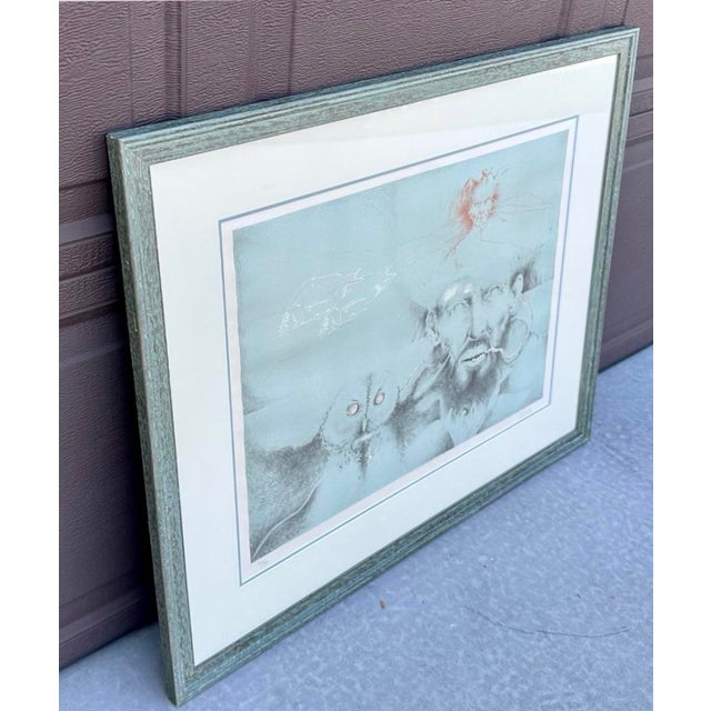1970s Marcos Huerta, Demiurgo, Signed and Dated 74, Lithograph 52/90 Custom Framed For Sale - Image 10 of 12