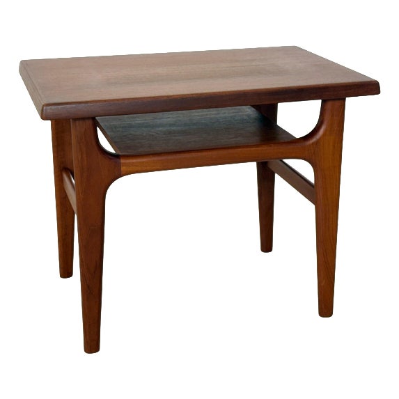 Mid-Century Danish Side Table in Teak by Niels Bach, 1960s For Sale