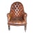 1920s Antique English Tufted Leather Library Chair For Sale