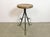 Vintage Industrial factory stool made in former Czechoslovakia during the 1960s It features a wooden seat and a grey iron...