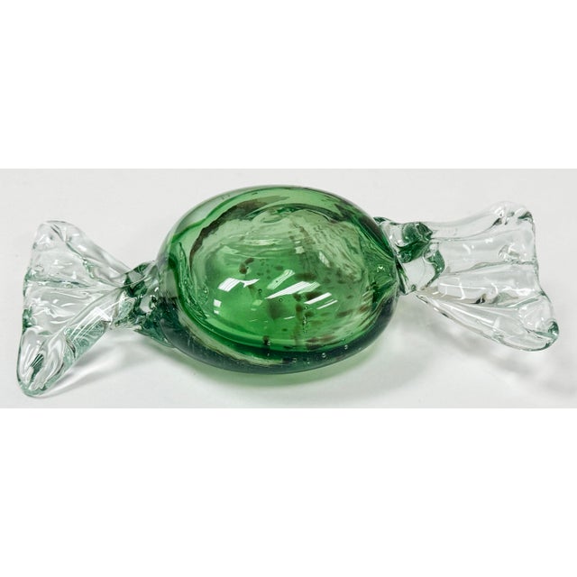 Art Deco Oversized Vintage Murano Style Glass Wrap Candy For Sale - Image 3 of 5
