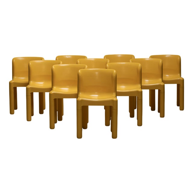 Vintage Chairs by Carlo Bartoli for Kartell, 1970s, Set of 10 For Sale