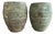 Mediterranean Barreal Jars - Verdigris Patinated Terracotta Olive Vassels For Sale