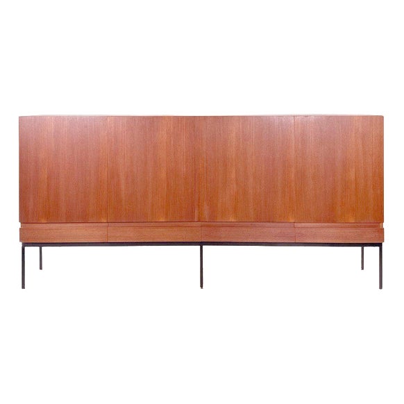Vintage B60 Highboard in Teak by Dieter Waeckerlin for Behr, 1960s For Sale