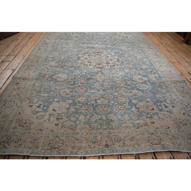 Vintage Distressed Tabriz Carpet - 7'5" x 10'9" For Sale - Image 15 of 15