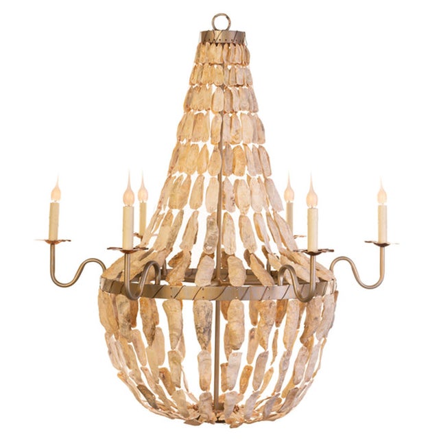 The Medium Empire has natural oyster shells gathered off the Georgia coast. The handcrafted steel frame is available in a...