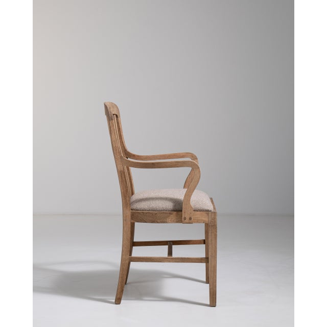 1900-1909 Oak Dining Chair with Upholstered Seat For Sale - Image 9 of 12