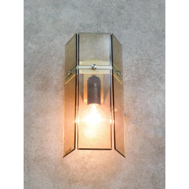 Italian Smoked Acrylic Glass Sconce from Guzzini, 1970s For Sale - Image 9 of 17