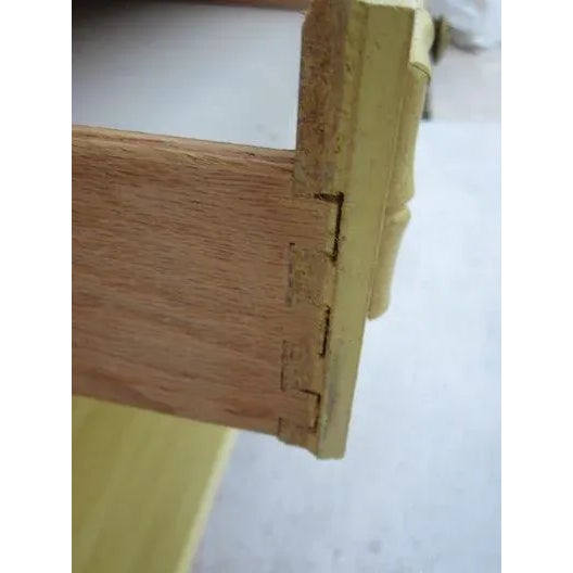 Hollywood Regency Style Allegro One Drawer Yellow Wood Nightstand For Sale - Image 4 of 13