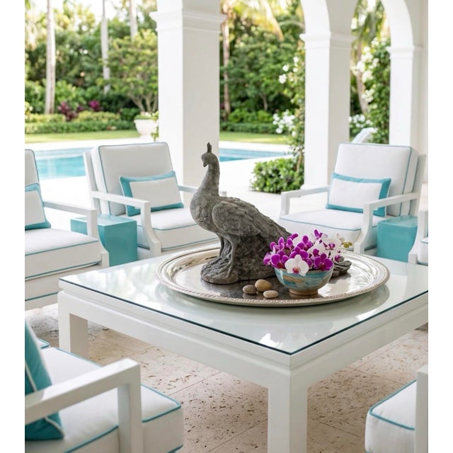 Vintage Cast Iron Peacock Statue For Sale - Image 9 of 10