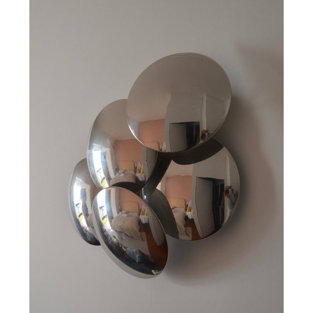 Large Chrome Model 340/5 5-Disc Wall Sconce from Reggiani, Italy, 1970s For Sale - Image 12 of 18