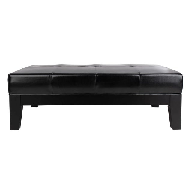Cocktail Ottoman in Black & Black For Sale - Image 9 of 9