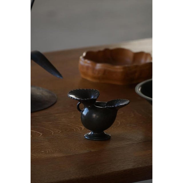 Art Deco Scandinavian Danish Model D‑118 Diskometal Vase from Just Andersen, 1930s For Sale - Image 13 of 16