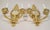 Late 20th Century French Neoclassical Empire Style Gilt Bronze Two Light Wall Sconces W. Mirrors - a Pair For Sale - Image 4 of 17