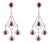 Natural Ruby 3.61cts & Diamond 1.27cts Earring in 14k Gold For Sale