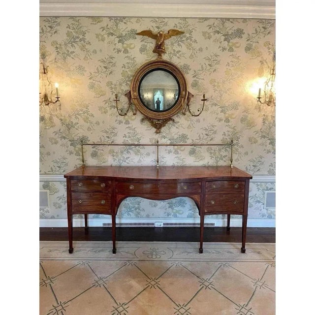 Late 18th Century Antique English Georgian Mahogany Serpentine Sideboard (Circa 1790) For Sale In Chicago - Image 6 of 12