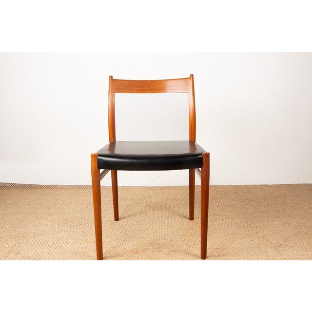 Danish Model 418 Chairs in Teak and Skai by Arne Vodder for Sibast, 1960s, Set of 6 For Sale - Image 11 of 18