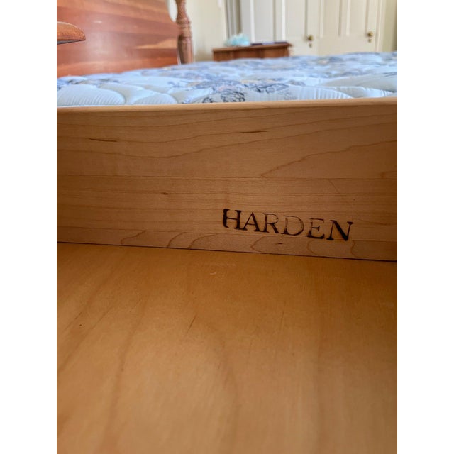 Harden Furniture Pair of Harden Solid Cherry 4-Drawer Georgian Chests – Bachelor Chests / Nightstands For Sale - Image 4 of 18