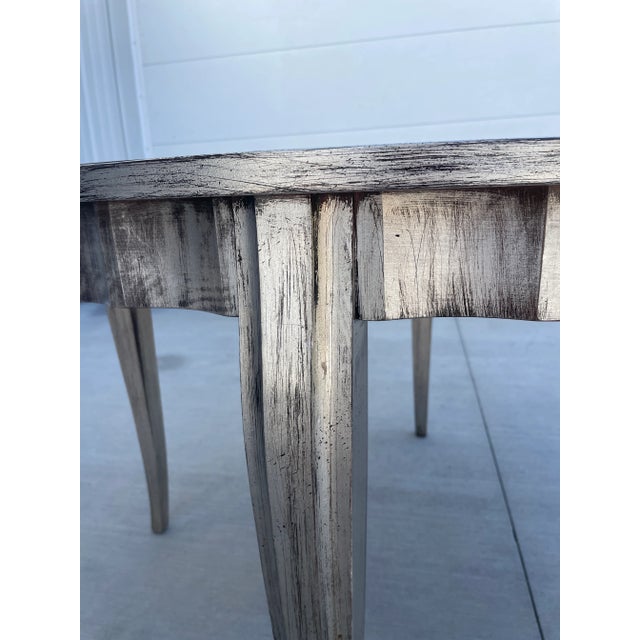 Italian Italian Silver Gilt & Black Glass Dining Table For Sale - Image 3 of 6