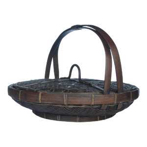 Antique Japanese Bamboo Basket Hayakawa Shokosai I (1815-1897)