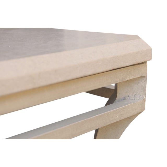 Early 21st Century Lexington Furniture Travertine and Iron Coffee Table For Sale - Image 5 of 10