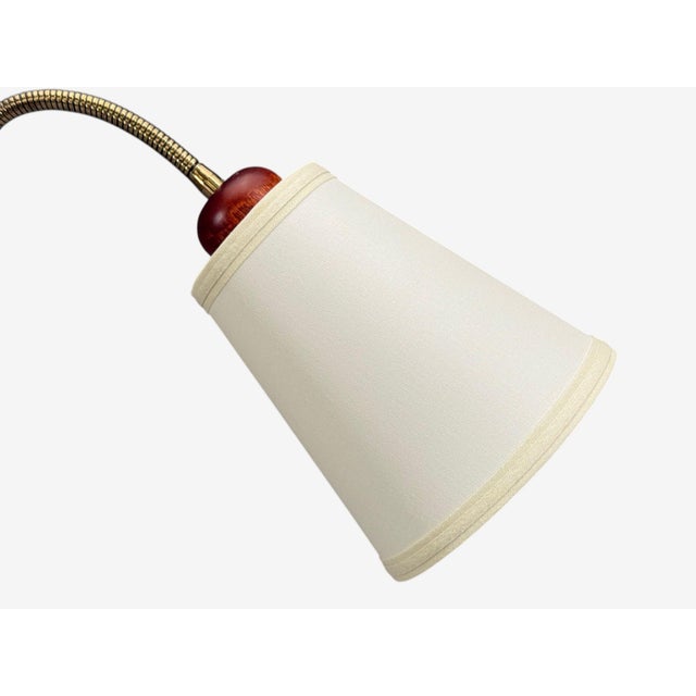 Brown Markslöjd, Floor Lamp, Wood, Metal, Fabric, Sweden, 1970s For Sale - Image 8 of 13