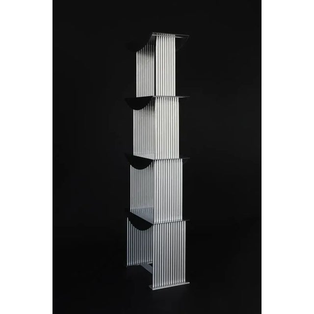 Standing Shelf in Stainless Steel by Sashaxsasha For Sale - Image 15 of 16