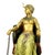 Orientalist Polychrome Bronze Pharaoh Sculpture with Lionesses For Sale - Image 10 of 13