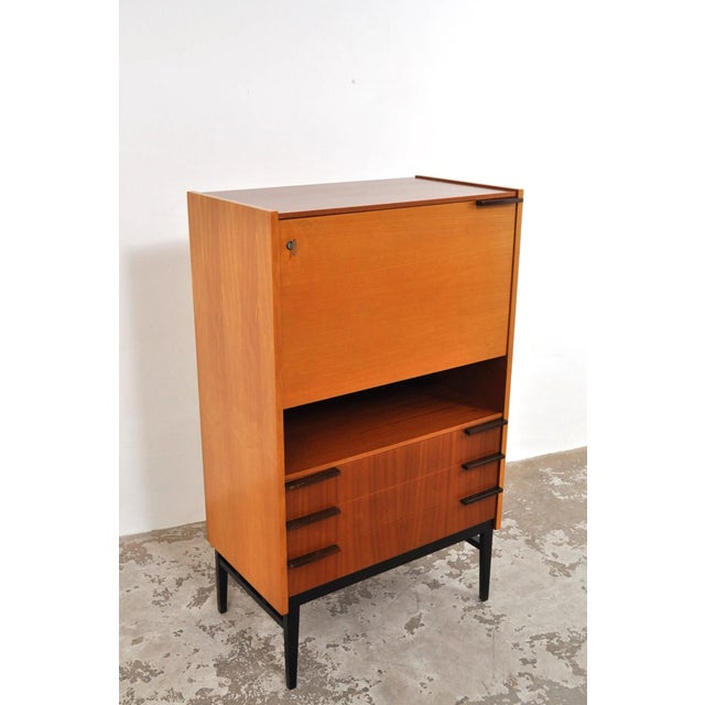 Brown Mid-Century Modern Highboard with Secretaire by Frantisek Mezulanik for Up Zavody, 1960s For Sale - Image 8 of 16