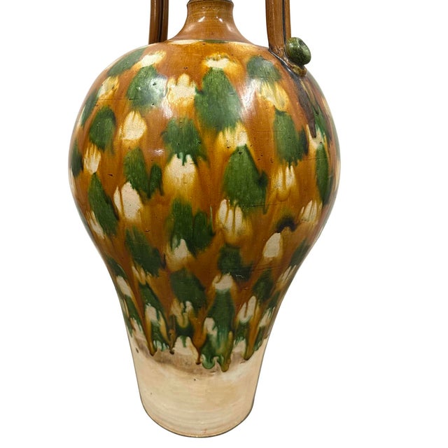 Early 20th Century Chinese Sancai-Glazed Double Dragon-Handled Amphora/Vase For Sale In Los Angeles - Image 6 of 13