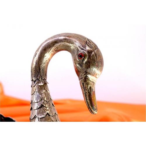 Swan Flowerpot in Silver, in Very Good conditions. Designed 1920 to 1949 This piece has an attribution mark, I am sure...