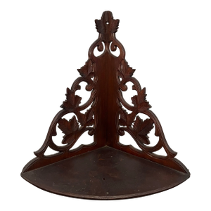 Early 20th Century Victorian Carved Walnut Shelf