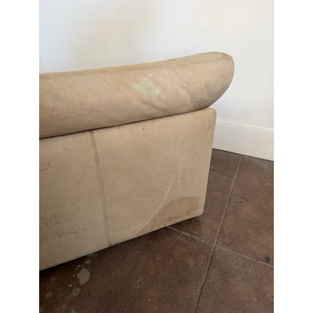 Vintage 1970’s Leolux Leather Loveseat Sofa For Sale - Image 14 of 18