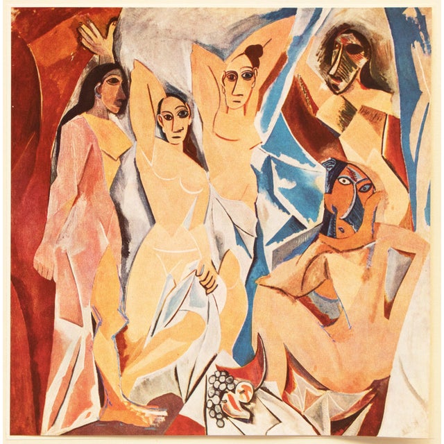 1960s After Pablo Picasso "The Young Ladies of Avignon", Period Cubist Full-Color Print For Sale In Dallas - Image 6 of 7