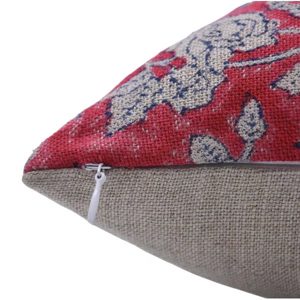 Art Deco Fabdivine Block Print Decorative Pillow Cover 20x20 Inch- Rameshwaram For Sale - Image 3 of 5