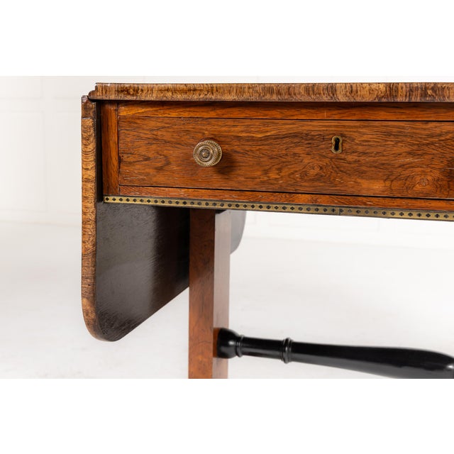 Antique English Regency Rosewood Coffee Table, 1800s For Sale - Image 3 of 11