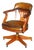 Vintage Brown Leather Captains Directors Chair For Sale