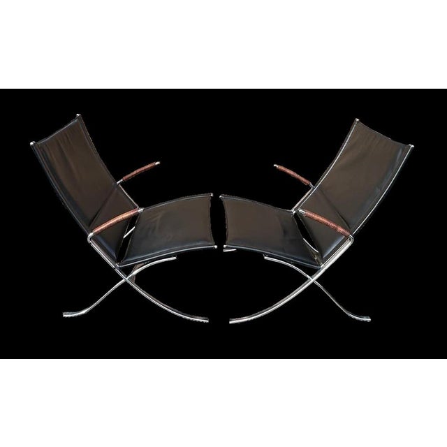 Mid-Century Modern FK82 or X Chairs by Preben Fabricius & Jørgen Kastholm for Kill International, 1960s, Set of 2 For Sale - Image 3 of 8