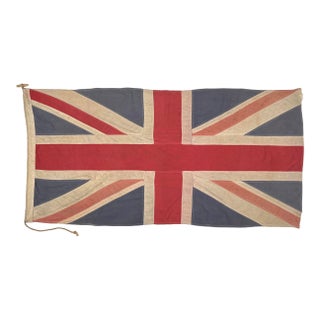 Vintage Faded Cotton Union Jack Flag For Sale