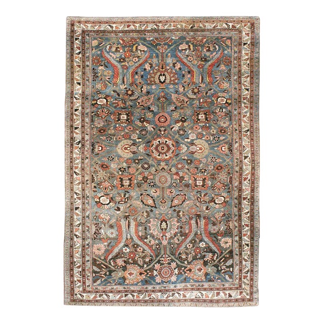 Galerie Shabab Collection Early 20th Century Handmade Persian Bidjar Small Room Size Carpet For Sale