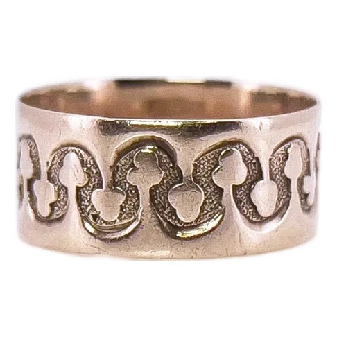 Late 19th Century Victorian Wedding Ring, Amelia L. Bean, Size 7.5 For Sale