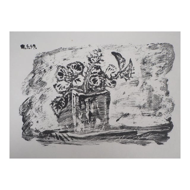 Small Flowerpot Lithograph by Pablo Picasso, 1947 For Sale